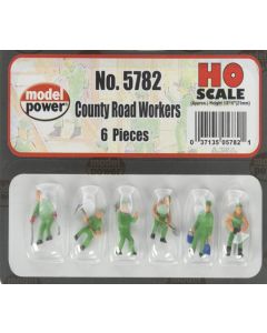 Model Power 5782 County Road Workers 6pcs - HO Scale
