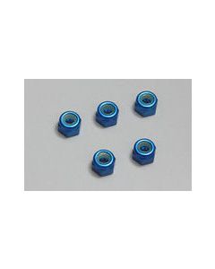 Kyosho N3043NA-B Nut Nylon M3x4.3 (Alu. Blue/ 5pcs) (1346)