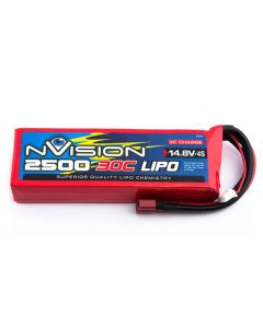 nVision NVO1814 LiPo BATTERY 2500mAh 4S 14.8V 30C (Deans plug) Soft Case