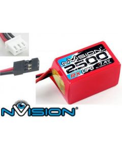 nVision NVO1504  Rx LiPo 2500mAh  7.4V Hump (Uni plug/ HT/ JR)