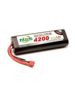 NXE 2S4200DEAN 7.4V 4200mAh 40C Lipo Battery Round Hard Case Deans Connector