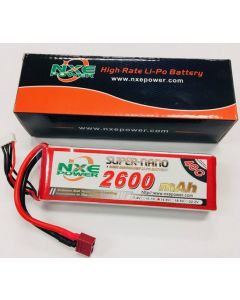 NXE 4S2600 Lipo Battery 14.8V 2600mAh 40C Soft case w/Deans
