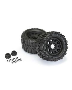 Proline 10155-10 Trencher HP BELTED F/R 3.8" MT Tires Mounted 17mm Black Raid (2) 1/8