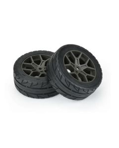Proline 10204-10 1/8 Vector S3, F/R 35/85 2.4in Belted Tyres Mounted on 14mm Hex (2pcs)
