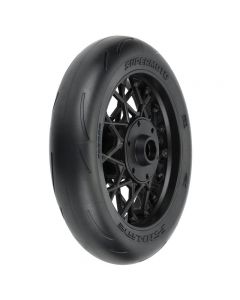 Proline 10222-10 1/4 Supermoto Front Tire Mounted on Black Supermoto Wheel for PROMOTO-MX1