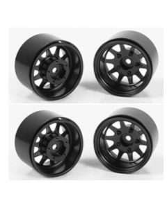 RC4WD W0281 Deep Dish Wagon 1.55" Stamped Steel Beadlock Wheels (Black) 1/10
