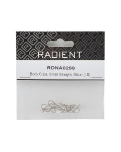 Radien RDNA0299 Body Clips Small Straight Silver (10)