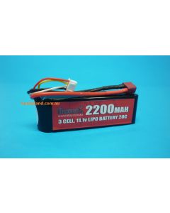 Redback 2200-3S Lipo Batt 11.1V 2200mAh 20C Flight Pack