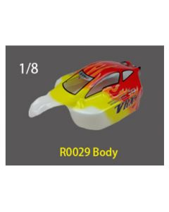 River Hobby R0029 Buggy Painted Body VRX-2 Yellow 1/8