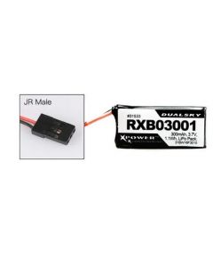 Dualsky 31533 300mAh 1S 3.7V LiPo Receiver Battery with Servo Connector