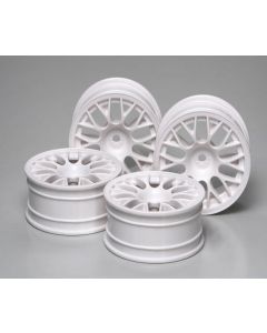 Tamiya 53468 24mm Mesh Wheels 4pcs White/+2mm Offset 1/10