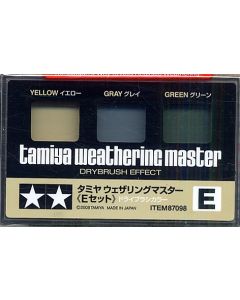 Tamiya 87098 Weathering Master E Set - (Yellow Gray Green) Dry Brush
