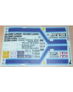 Tamiya 9495186 Globe Liner Decal Sheet 1/14