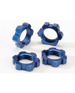 Traxxas 5353 Wheel nuts, splined, 17mm (blue) (4)(Revo/E-Revo)