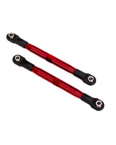 Traxxas 6742R Toe links (TUBES red-anodized, 7075-T6 alu, stronger than titanium) (87mm) (2)/ rod ends (4) alu wrench (1)