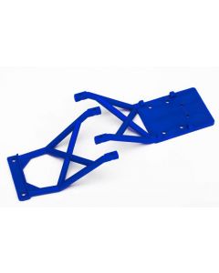 Traxxas 3623X Skid plates, front & rear (blue)