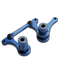 Traxxas 3743A Aluminum Steering Bellcranks, Blue-anodized
