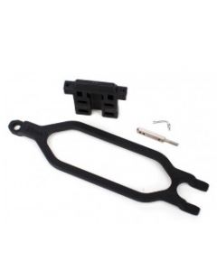 Traxxas  6727X Hold down, battery/ hold down retainer/ battery post/ angled body clip (allows for installation of taller, multi-cell batteries)