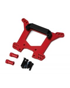 Traxxas 6738R Shock tower, rear, 7075-T6 alu (red-anodized) (1)/ body mount bracket (1)