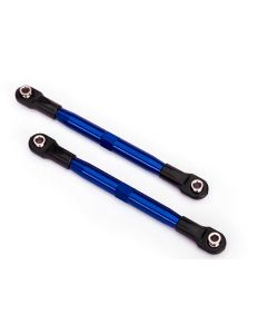 Traxxas 6742X Toe links (TUBES blue-anodized, 7075-T6 alu, stronger than titanium) (87mm) (2)/ rod ends (4) alu wrench (1)