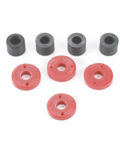 Traxxas 7067 Piston, damper (2x0.5mm hole, red) (4)/ travel limiters (4)