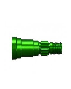 Traxxas 7768G Stub axle, alu, (green-anodized) (1) (use only with #7750X or 7896 driveshaft)