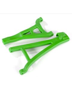 Traxxas 8632G Sus. arms, green, front (left), heavy duty (upper (1)/ lower (1))