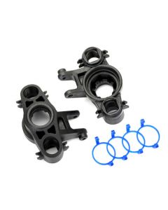 Traxxas 8635 Axle carriers, left & right (1 each) / dust boot retainers (4)