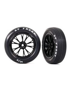 Traxxas 9474 Tires & wheels, assembled, glued (Weld gloss black wheels, Mickey Thompson® ET Front® tires, foam inserts) (2) 1/10