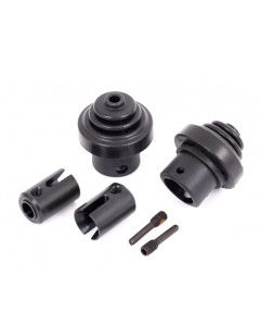 Traxxas 9587 Drive cup, front or rear (hardened steel)(for diff pinion gear)/ driveshaft boots (2)/ boot retainers (2)