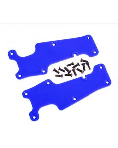 Traxxas 9633X Sus arm covers, blue, front (left and right)/ 2.5x8 CCS (12)