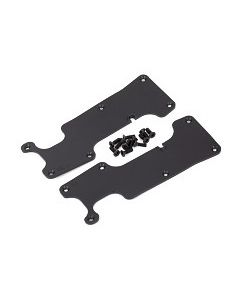 Traxxas 9634 Sus arm covers, black, rear (left and right)/ 2.5x8 CCS (12)