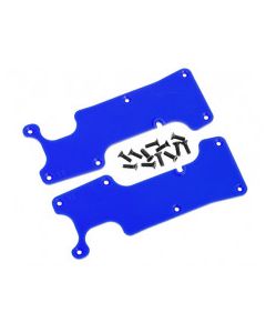Traxxas 9634X Sus arm covers, blue, rear (left and right)/ 2.5x8 CCS (12)