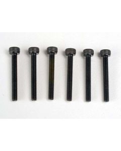 Traxxas 2556 Header screws, M3x23mm cap hex screws (6)