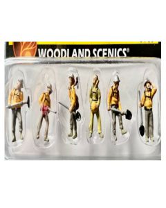 Woodland Scenics 1919 Smoke Jumpers - Firefighters (6pcs) HO scale