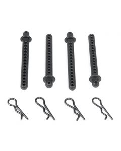 Xray 381300 Composite Body Posts (4) + Body Clips 1/18 Scale