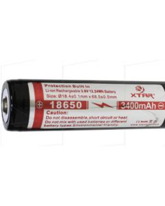 Xtar 18650 1S Lithium-Ion Torch Battery 3.6V 3400mAh ( Sometimes called 18700)