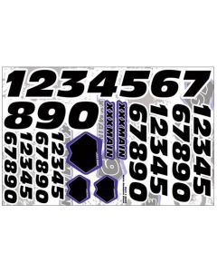 XXX MAIN RACING N004 Moto Number Set - Black