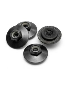 HPI Z680 Flanged Lock Nut M5x8mm (Black/4pcs) clockwise